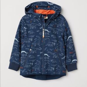H&M toddler boy water repellent jacket dinosaur print